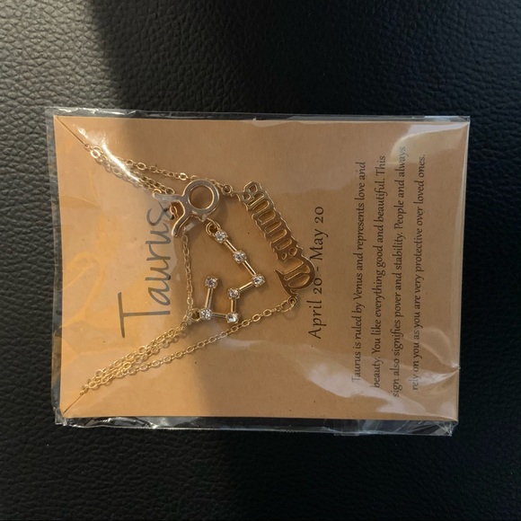 New Taurus Zodiac Sign & Constellation Necklace - Picture 2 of 7